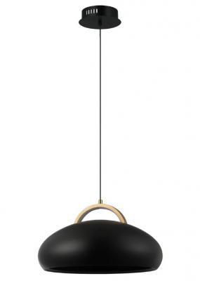 KUPOL Black LED Tri-CCT Dome with Brass Highlight Pendant